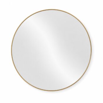Lustro okrągłe złoty chrom